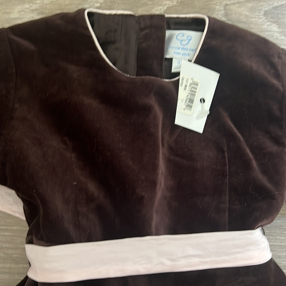 NWT CZ Carolina Zapf Little Girls Velvet Dress Size 3T - Picture 2 of 3